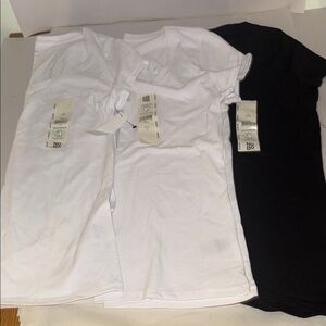 Two White and One Black T-Shirts Set